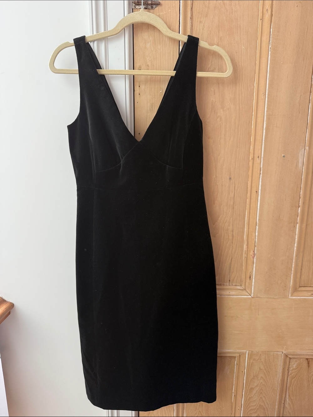 J Crew Classic Black Velvet Dress